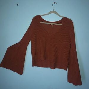Flare Sleeve Knit Top